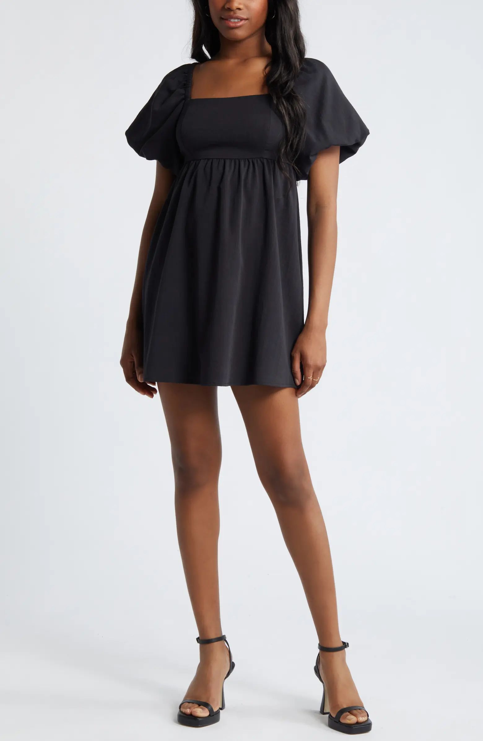 Puff Sleeve Minidress | Nordstrom