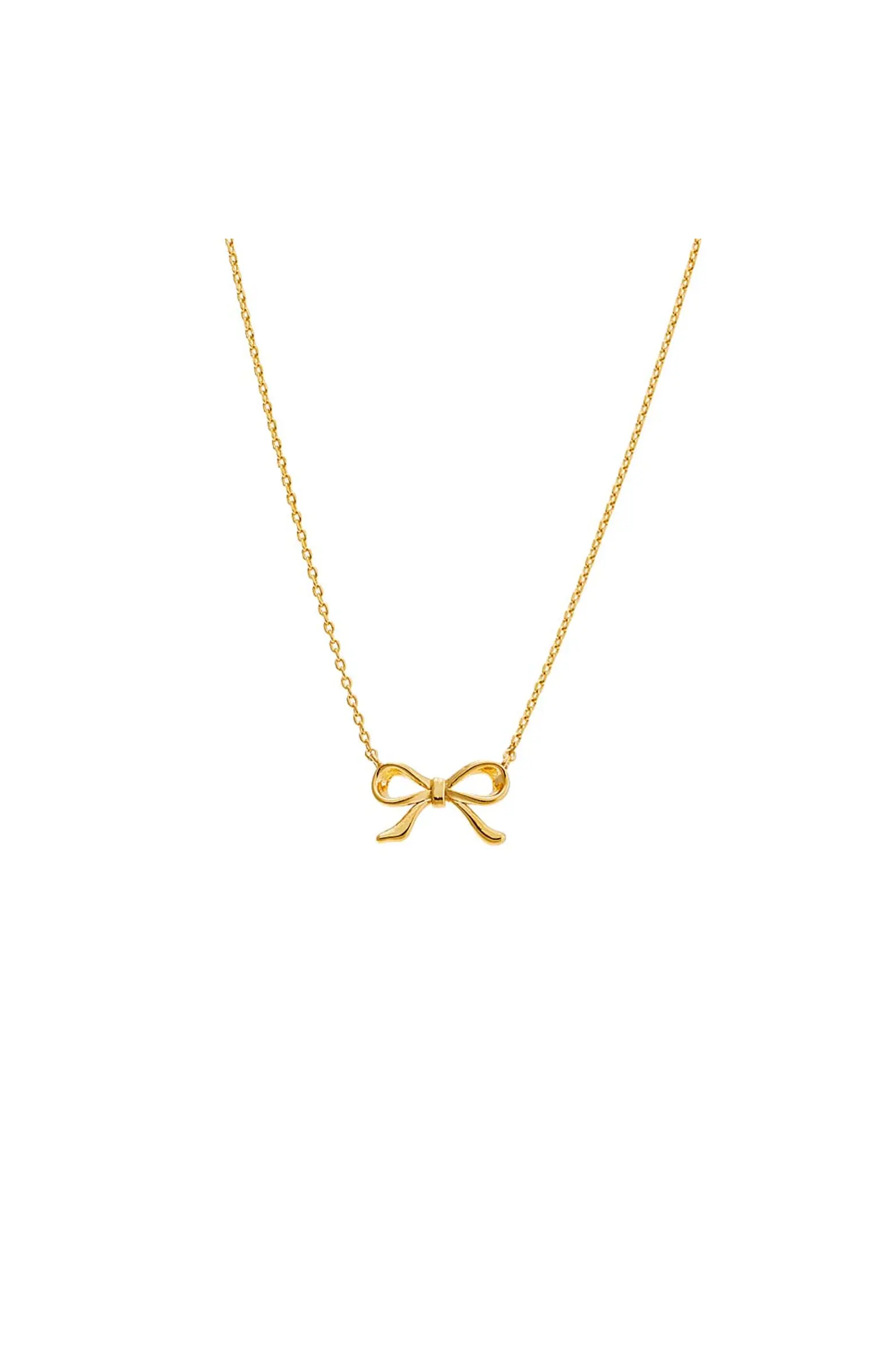 BY ADINA EDEN Solid Bow Tie Necklace | Nordstrom | Nordstrom