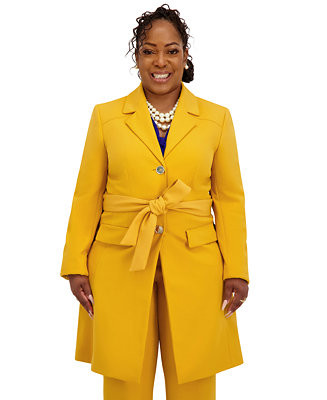 Kasper Women's Three Button Patch Pocket Trench Coat - Macy's | Macy's