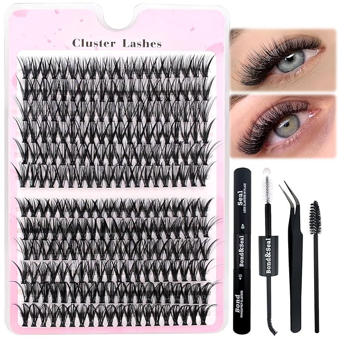 Fluffy Lash Clusters Kit 240pcs DIY Lash Extension Kit, Wispy Lash Clusters Kit Natural 30D+40D M... | Amazon (US)