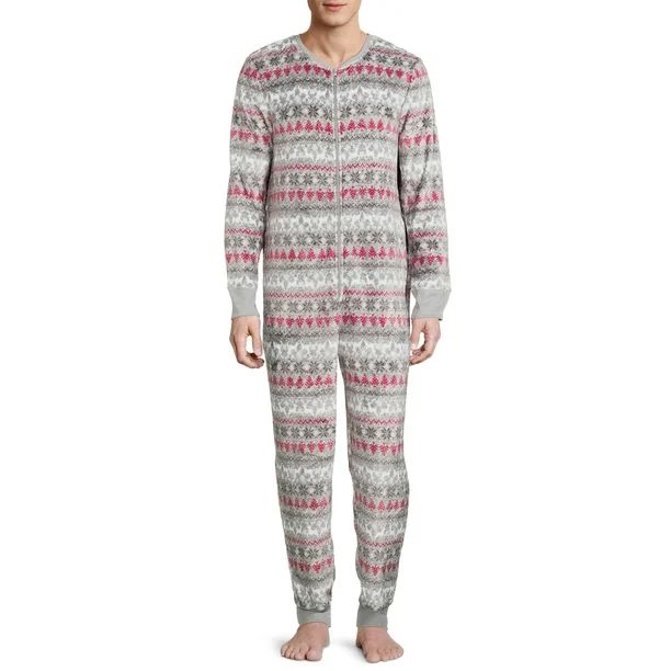 Derek Heart, Adult Mens, Matching Family Christmas Fair Isle Pajamas Union Suit, Sizes S-2XL - Wa... | Walmart (US)