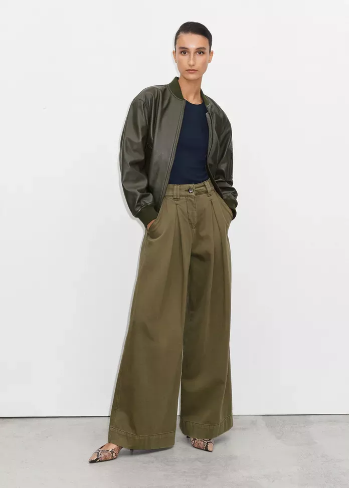 Soft Twill Wide-Leg Trouser curated on LTK