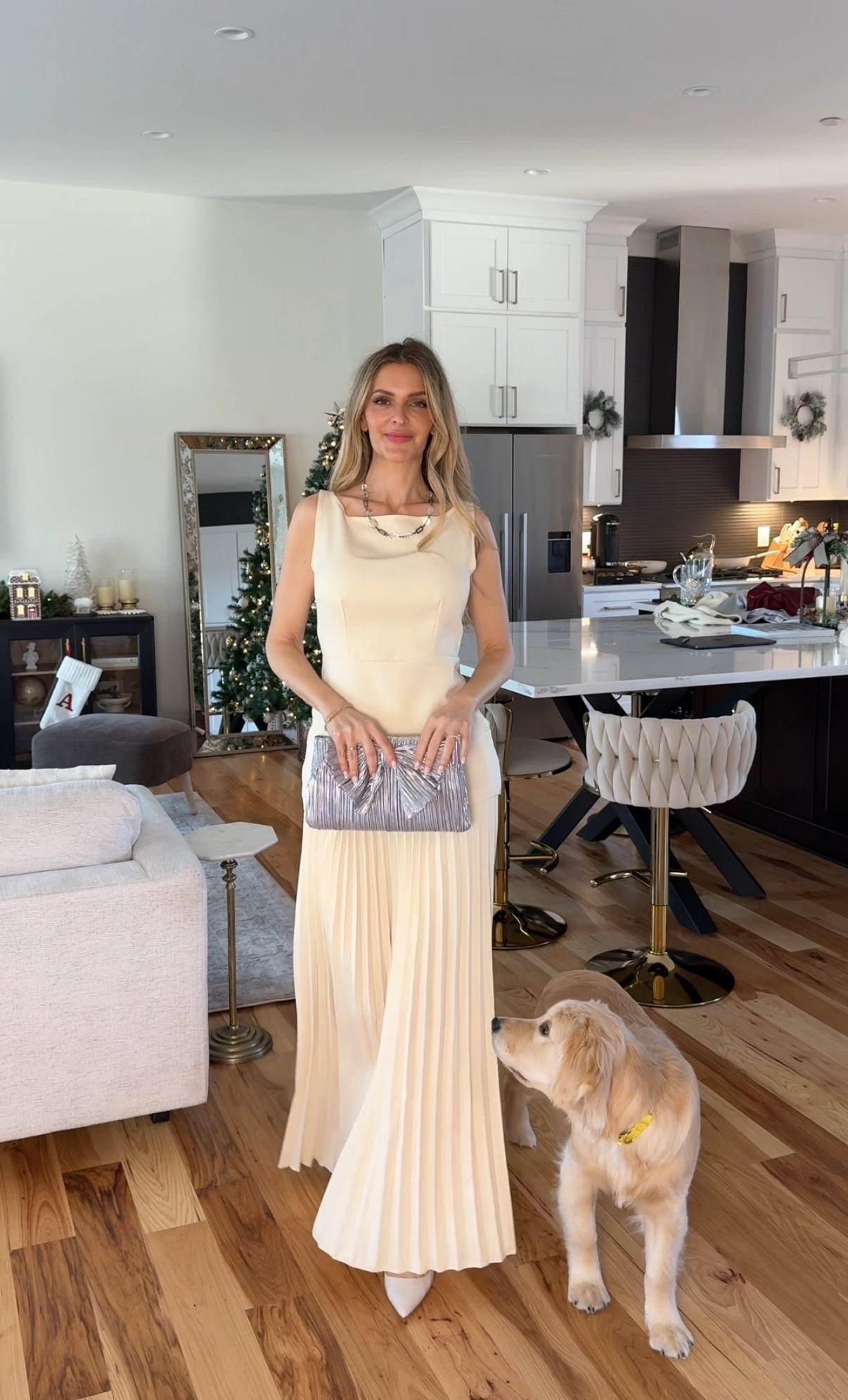 Holiday outfit idea: cream, two-piece maxi skirt 
In size small 

#LTKFindsUnder50 #LTKHoliday #LTKSeasonal