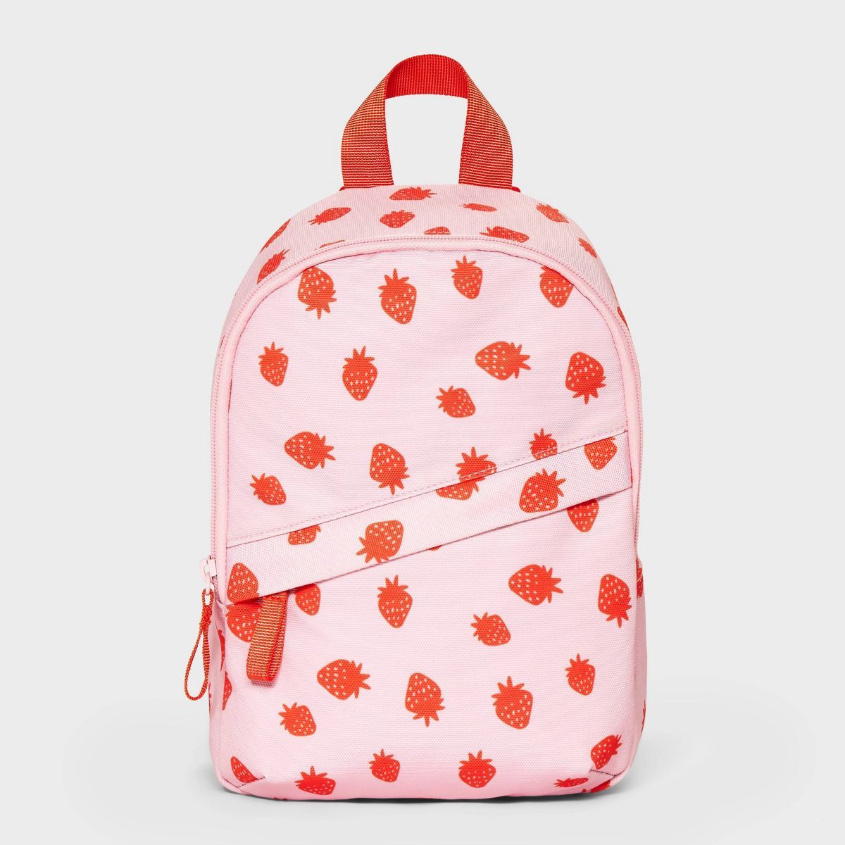 Kids' Mini Backpack with Strawberries and Diagonal Zipper - Cat & Jack™ Pink | Target