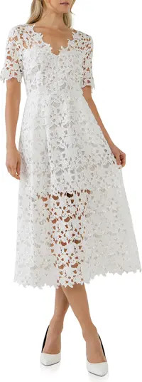 Allover Lace Midi Dress | Nordstrom