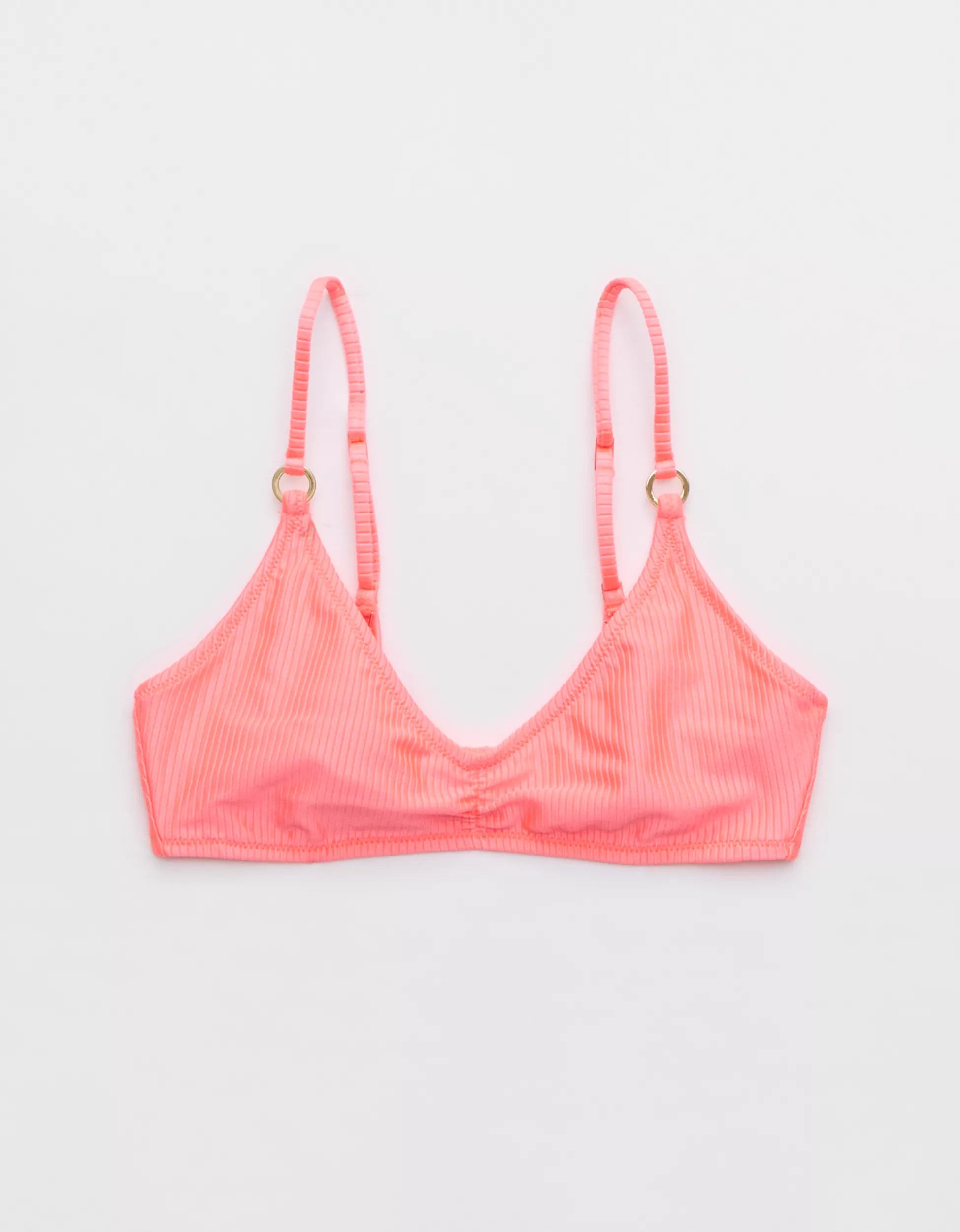 Aerie Beach Babe Shine Rib Voop Bikini Top | Aerie