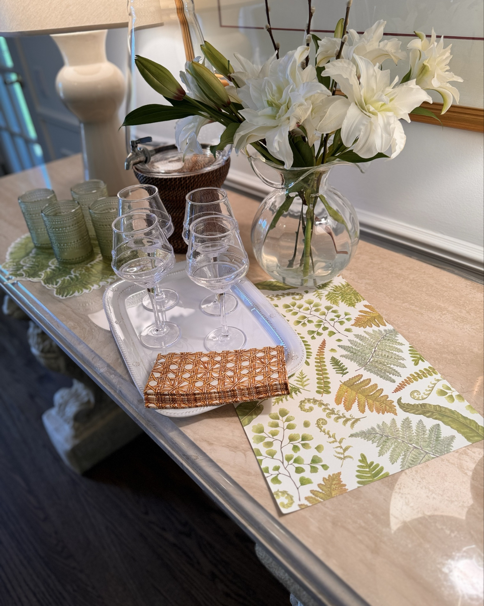 One way to make entertaining easier- set up a beverage station    Your guests can help themselves.

#LTKentertaining


#LTKparties #LTKSeasonal