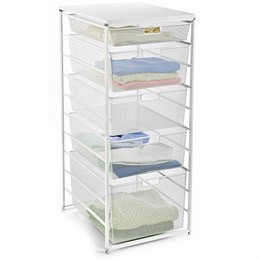 Elfa White Mesh Dresser | The Container Store