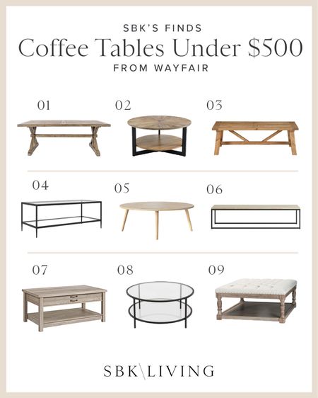 H O M E \ coffee tables from Wayfair under $500 👏🏻 Updated your living room today!

Home decor 

#LTKhome