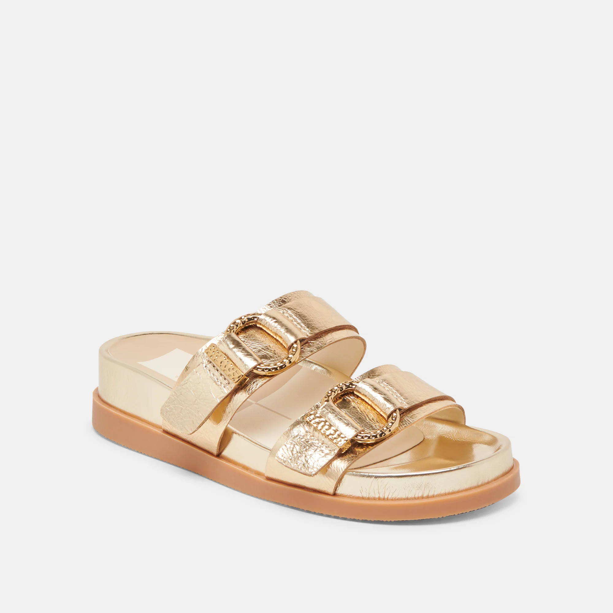 SOYA SANDALS GOLD DISTRESSED LEATHER | DolceVita.com