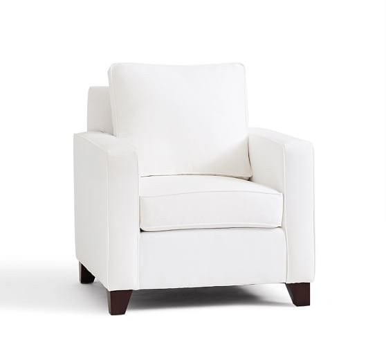 Cameron Square Arm Upholstered Armchair | Pottery Barn (US)