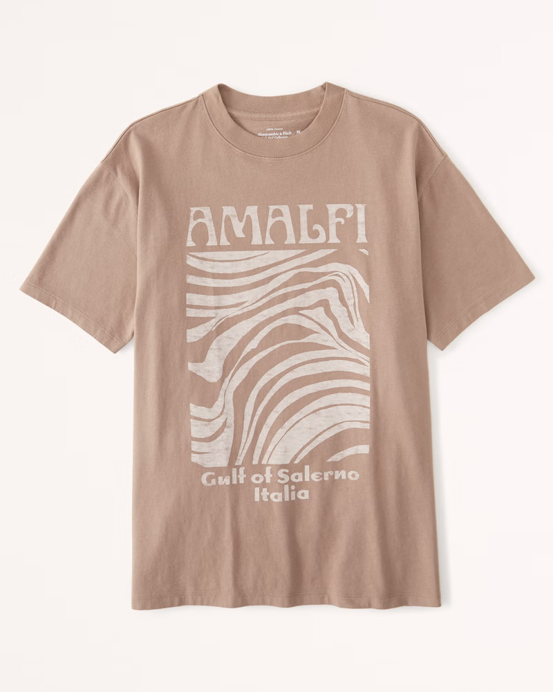 Women's Oversized Boyfriend Graphic Tee | Women's Tops | Abercrombie.com | Abercrombie & Fitch (US)
