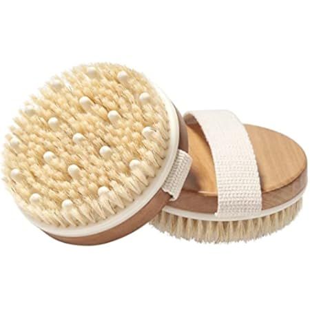 CSM Dry Body Brush For Beautiful Skin - Solid Wood Frame & Boar Hair Exfoliating Brush To Exfoliate  | Amazon (US)