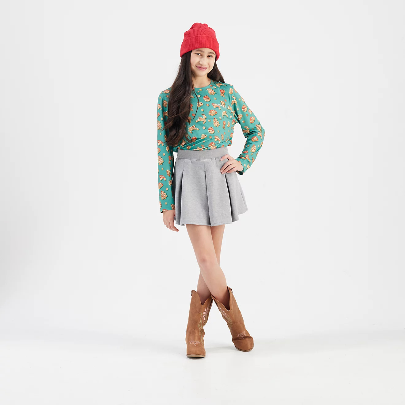 Magellan Outdoors Girls' Holiday Cookies GFX Crew Long Sleeve T-shirt | Academy Sports + Outdoors