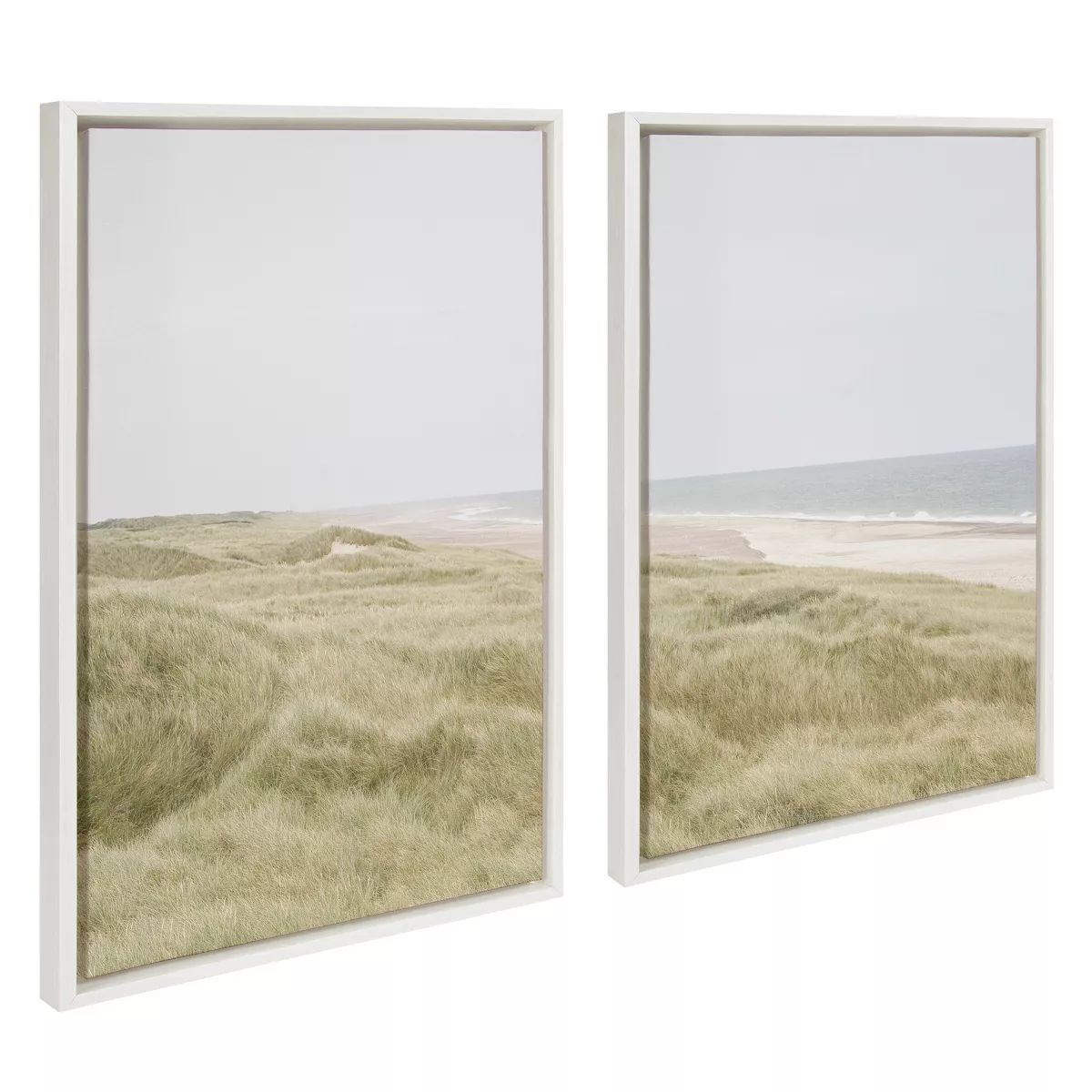 (Set of 2) 23" x 33" Sylvie Peaceful Serene Framed Canvas by Creative Bunch White - Kate & Laurel... | Target