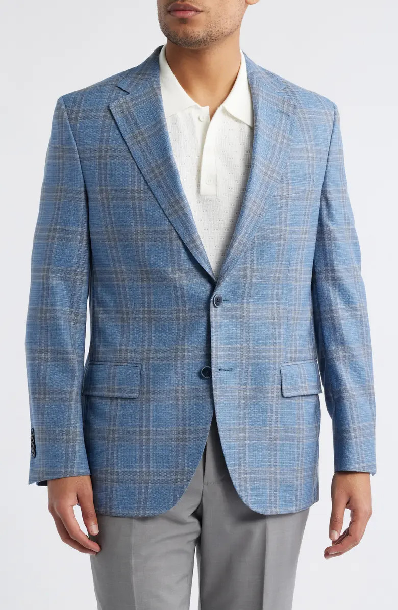 Peter Millar Hyperlight Soft Plaid Wool Sport Coat | Nordstromrack | Nordstrom Rack