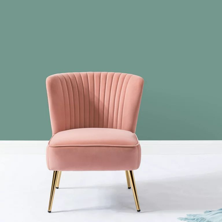 14 Karat Home Monica Side Wingback Chair, Pink | Walmart (US)