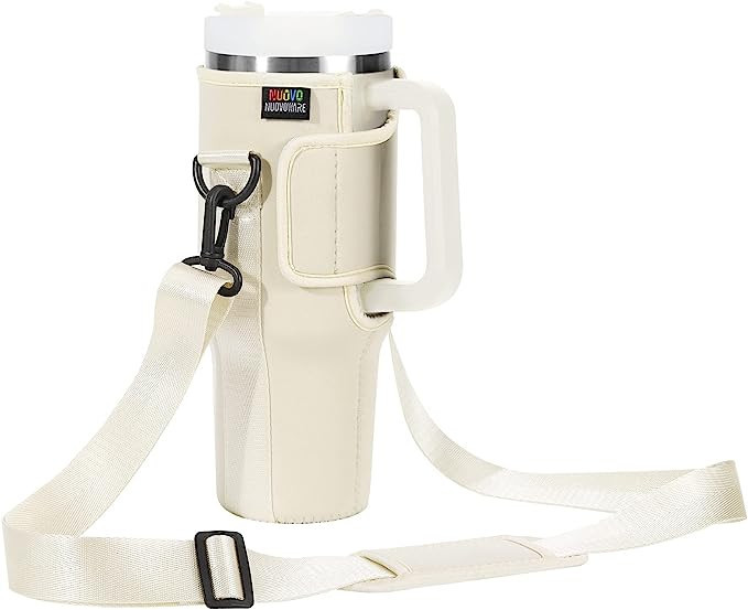 Nuovoware Water Bottle Carrier Bag Fits Stanley Quencher H2.0, 40OZ Bottle Pouch Holder with Adju... | Amazon (US)