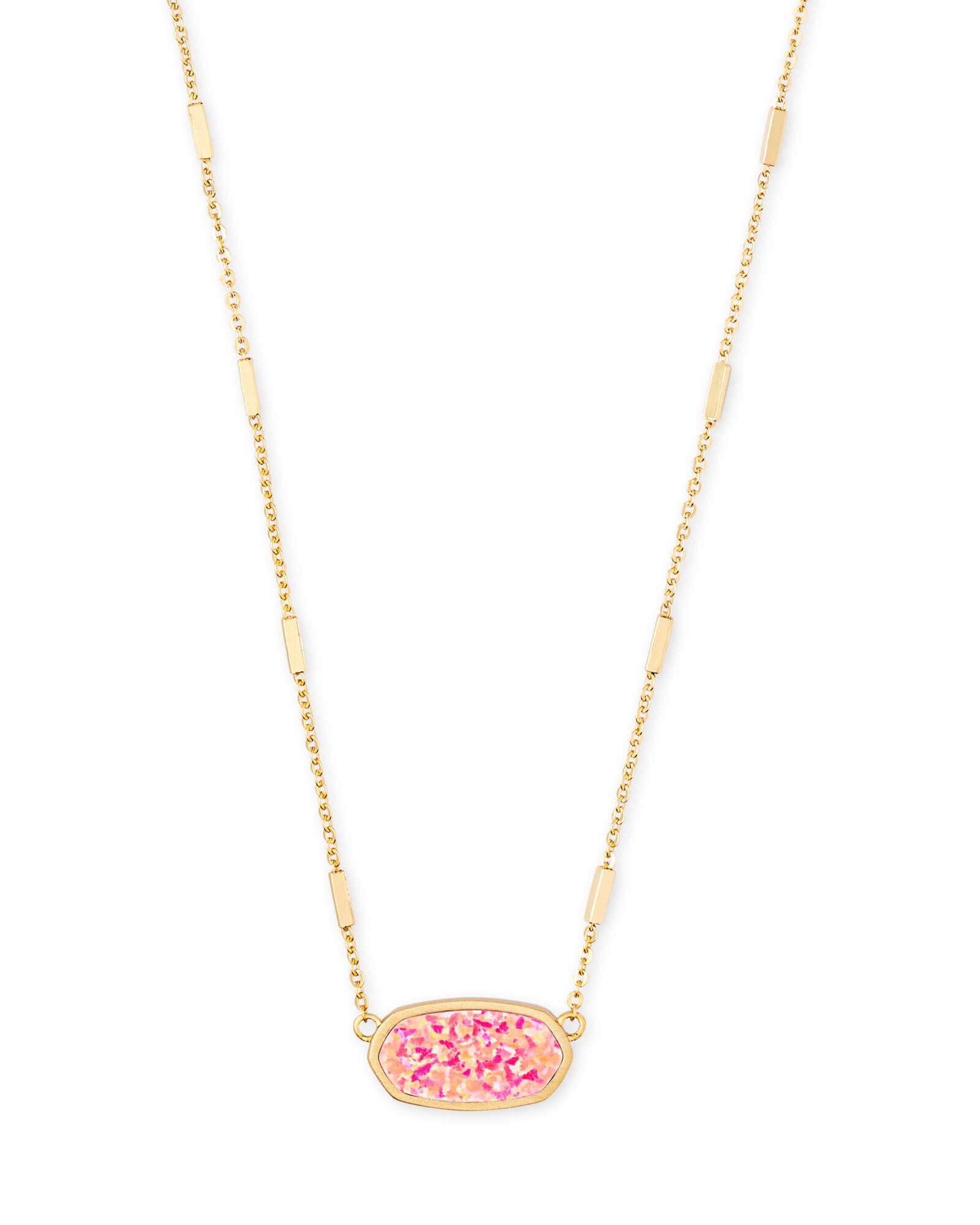 Miley Gold Pendant Necklace in Hot Pink Kyocera Opal | Kendra Scott | Kendra Scott