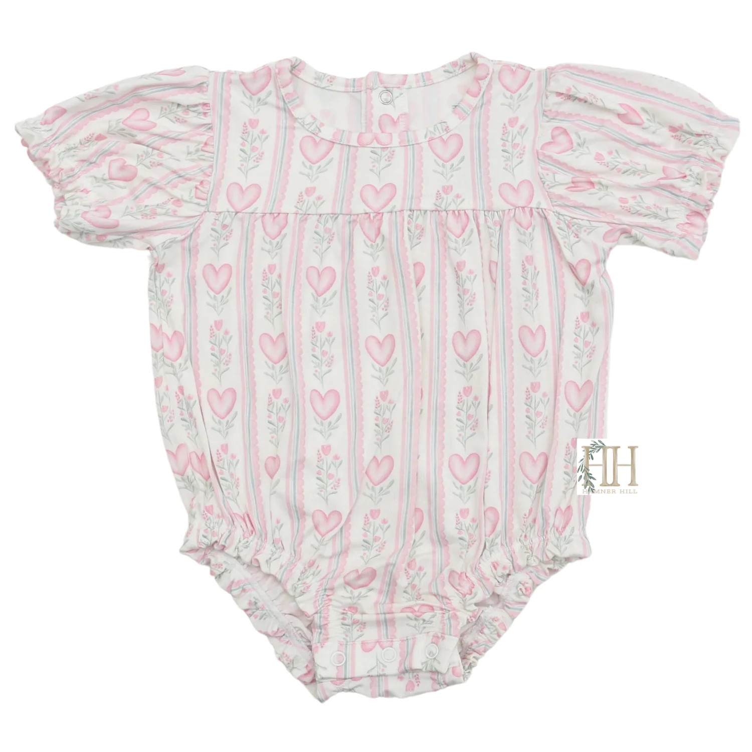 Girls Floral Heart Bamboo Bubble | Hamner Hill