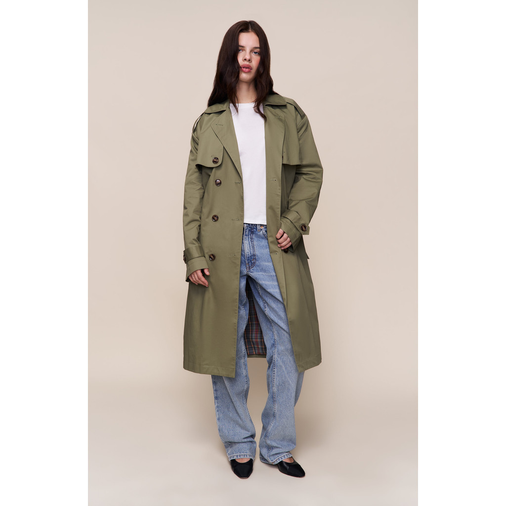 Guizio Classic Trench Coat in Olive at Nordstrom, Size Large | Nordstrom
