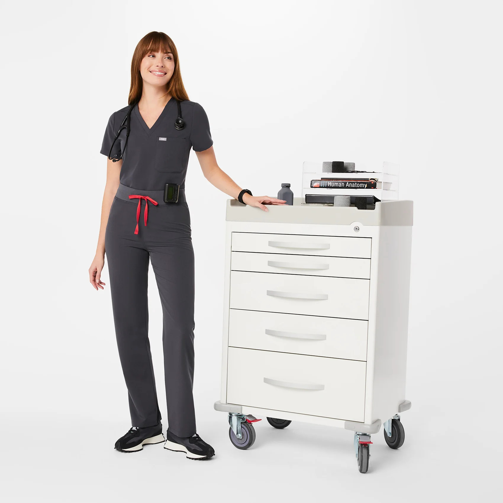 Women’s High Waisted Livingston Scrub Pants™ - Charcoal · FIGS | FIGS