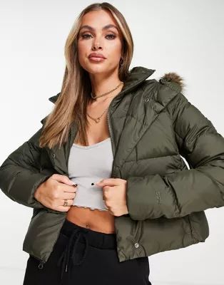 The North Face Dealio Down jacket in khaki | ASOS (Global)