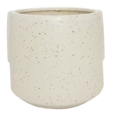 Origin 21 6.5-in x 7.3-in White Ceramic Planter with Drainage Holes | Lowe's