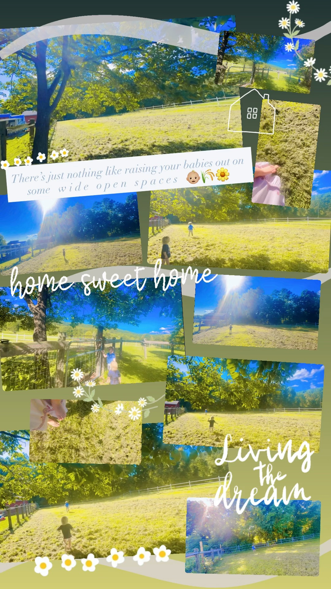 There’s just nothing like raising your babies out on some   w i d e   o p e n   s p a c e s   👶🏼🌾🌼
