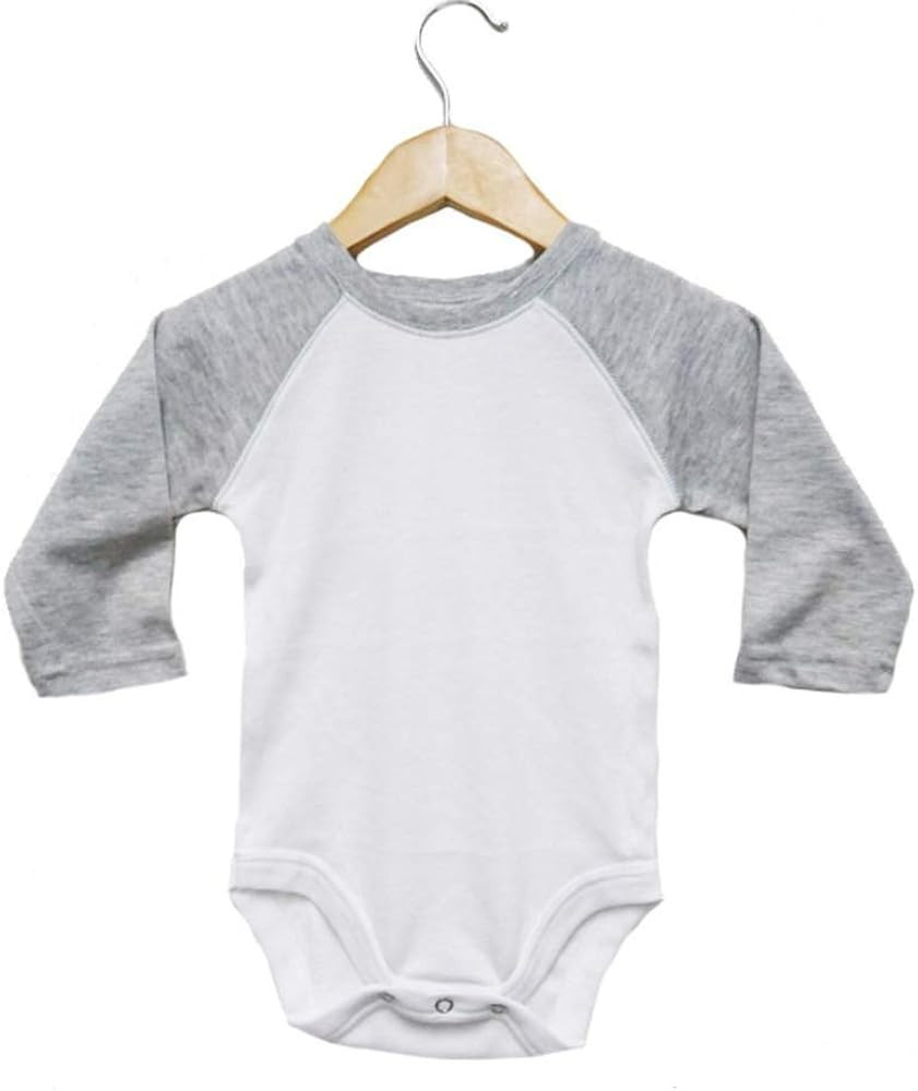 Laughing Giraffe Baby Infant Blank Long Sleeve Raglan Baseball-Style Onesie | Amazon (US)