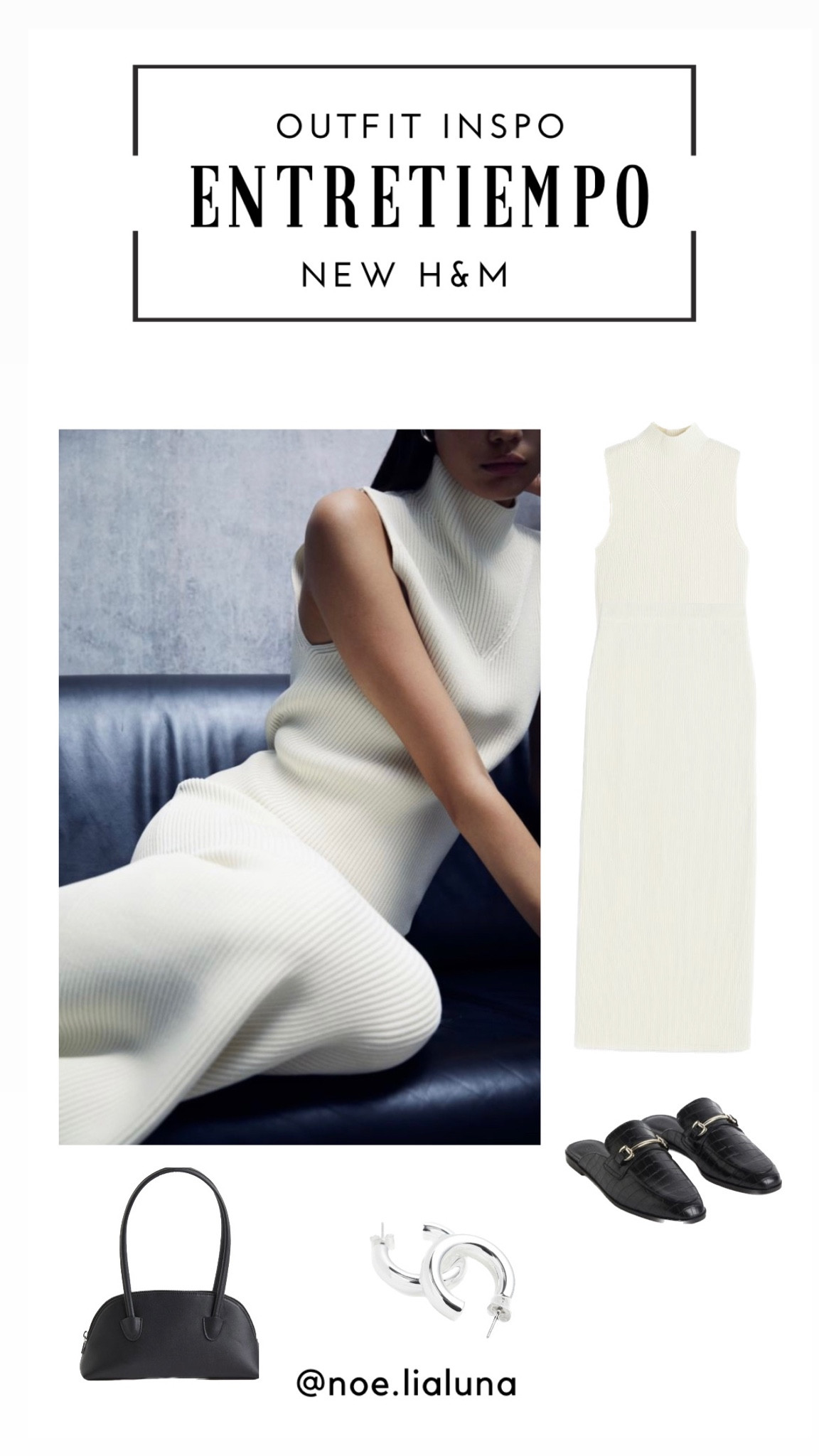 New in H&M outfit inspo🖤
Os dejo este conjunto tan bonito de falda y top de canalé perfecto para entretiempo. 
Y una idea de cómo combinarlo con tonos negros y plateados.

#LTKSeasonal #LTKeurope #LTKunder100