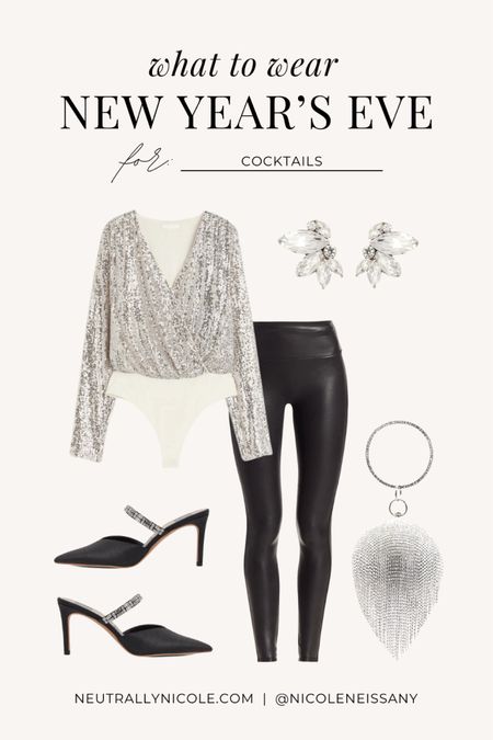 Dressy NYE outfit for a cocktail bar

// dressy New Years Eve outfit, dressy holiday outfit, dressy holiday party outfit, dressy holiday outfits, dressy holiday looks, dressy winter outfit, dressy winter outfits, winter trends, date night outfit, night out outfit, sequin bodysuit, sequin top, faux leather leggings outfit, rhinestone heels, disco bag purse, sequin bag, holiday accessories, rhinestone earrings, holiday earrings, Lulus, Revolve, Spanx, Amazon fashion, Pink Lily, neutrallynicole.com, neural outfit (11.11)

#liketkit 

#LTKshoecrush #LTKfindsunder100 #LTKfindsunder50 #LTKsalealert #LTKstyletip #LTKhome #LTKitbag #LTKHoliday #LTKSeasonal #LTKparties