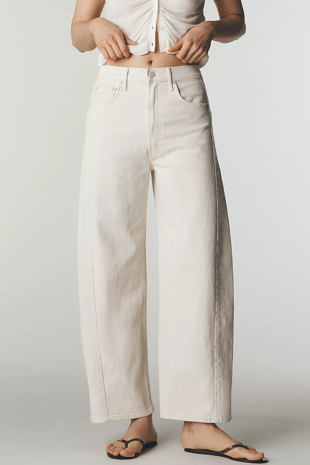 MOTHER Half-Pipe Ankle High-Rise Barrel Jeans | Anthropologie (US)