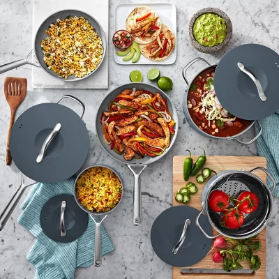 Member's Mark 11-Piece Modern Ceramic Cookware Set (Assorted Colors) | Sam's Club