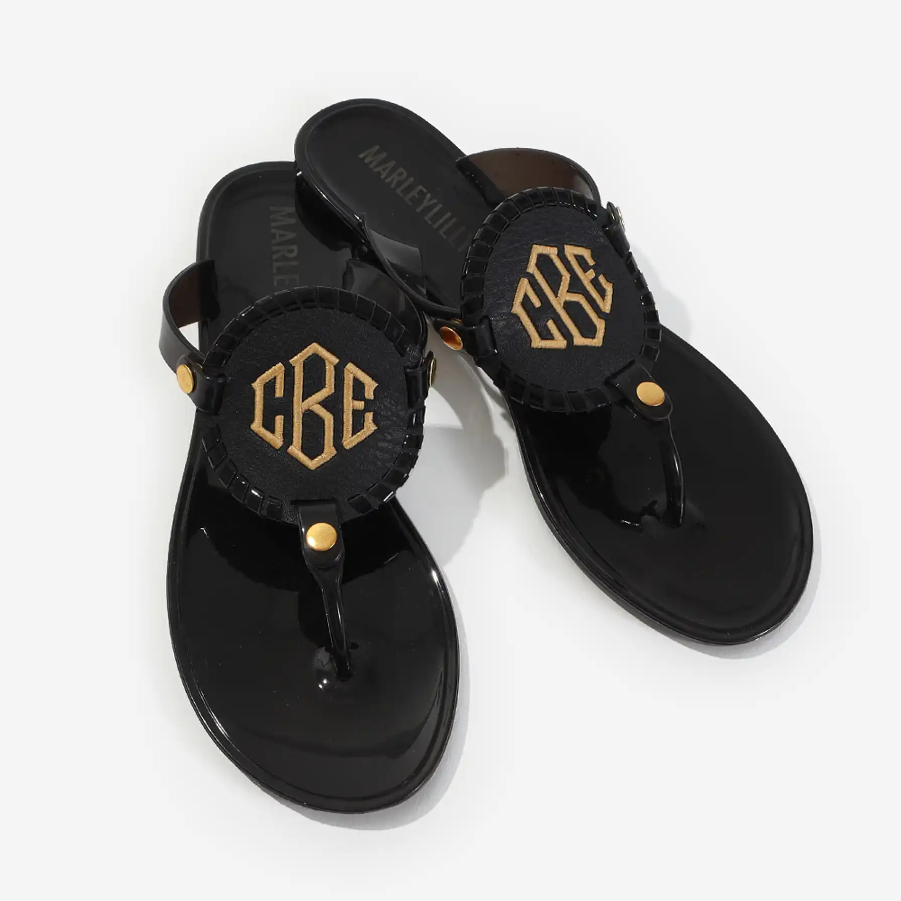 Monogrammed Flip Flops | Marleylilly
