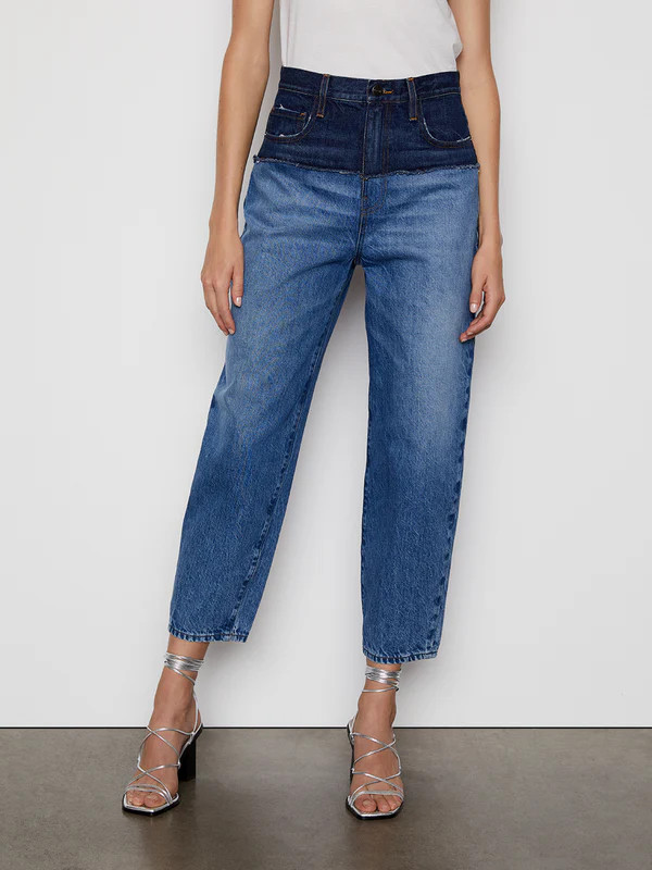 Ultra High Rise Barrel Indigo Ombre | Frame Denim