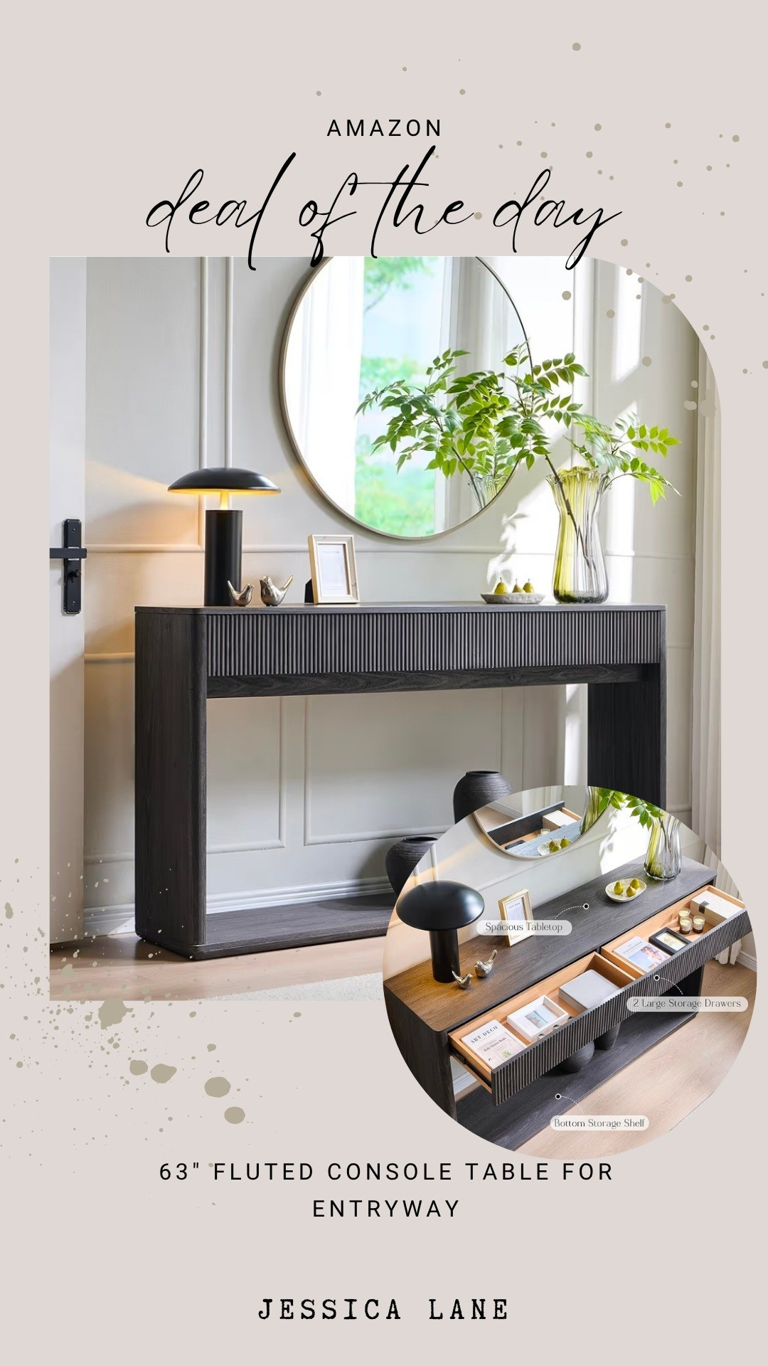 This 63-inch fluted console table is the perfect blend of style and functionality for your entryway. The hidden drawers provide ample storage while maintaining a sleek, modern look.#entrywaydecor #modernhome #amazonhome #furniture

#LTKSaleAlert #LTKHome