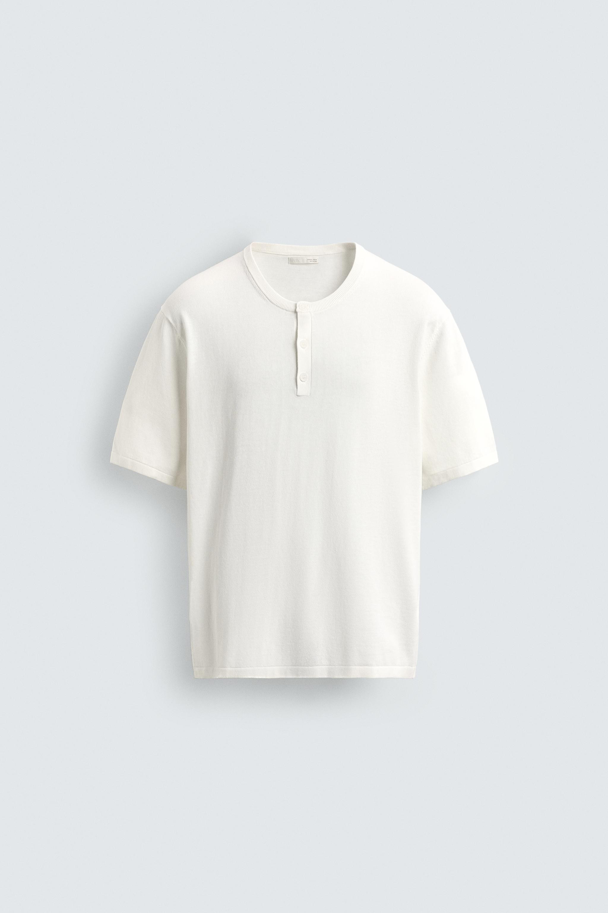 KNIT HENLEY T-SHIRT | Zara UK