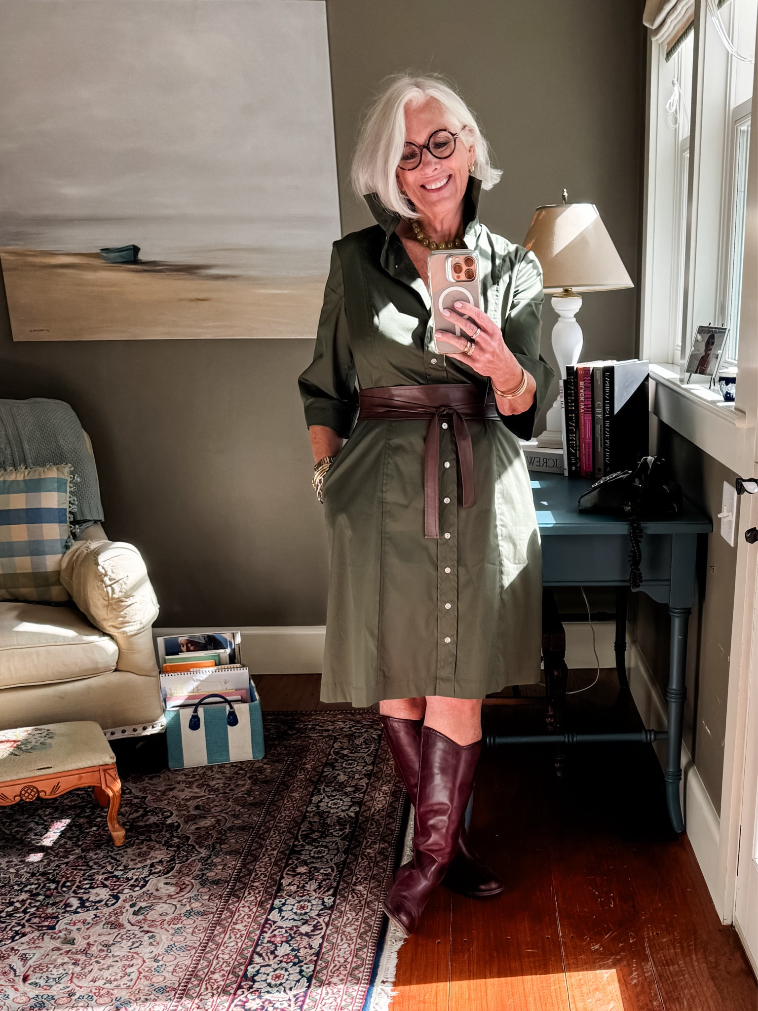 And this Thursday here’s another shirt dress in my favorite 🫒

#LTKStyleTip #LTKSeasonal #LTKOver40