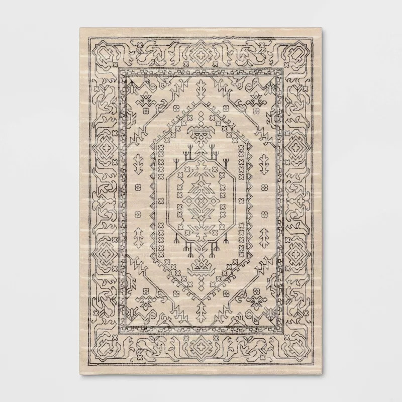 Plush Persian Style Area Rug Cream - Threshold™ | Target