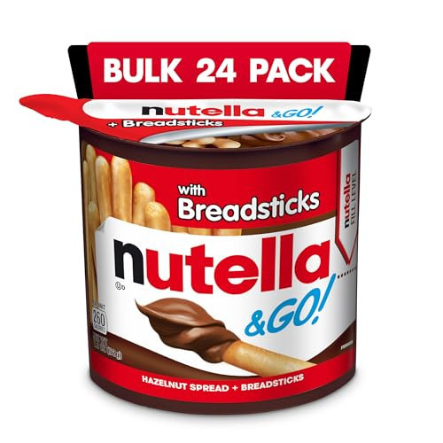 Nutella & GO! Bulk 24 Pack, Hazelnut and Cocoa Spread with Breadsticks, Stocking Stuffers, Snack Cups, 1.8 oz Each​ | Amazon (US)