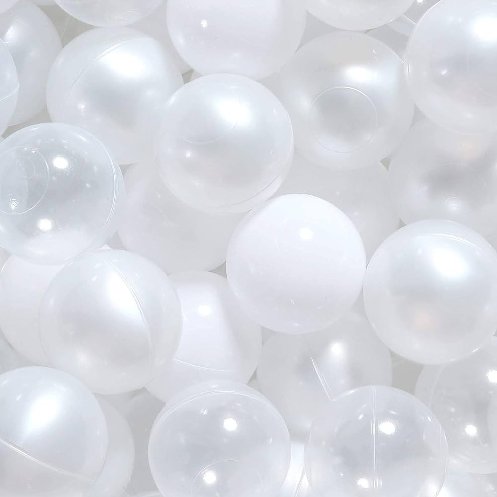 N+A White Balls for Ball Pit with Clear Balls for Baby Ball Pit, for Boys Girls Toddlers Play Ten... | Amazon (US)