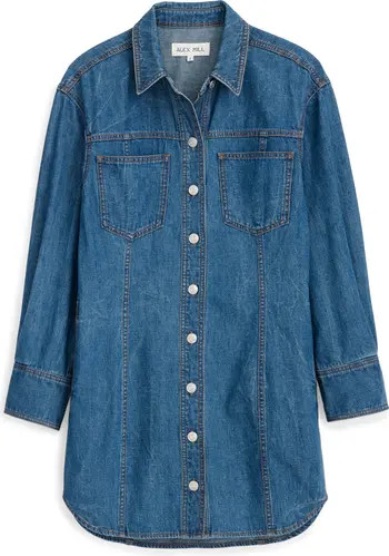 Alex Mill Marissa Long Sleeve Denim Shirtdress | Nordstromrack | Nordstrom Rack