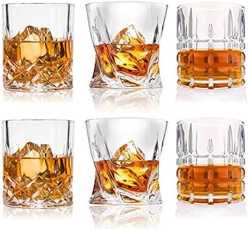 Whiskey Glasses-Premium 10, 11 OZ Scotch Glasses Set of 6 /Old Fashioned Whiskey Glasses/Style Gl... | Amazon (US)