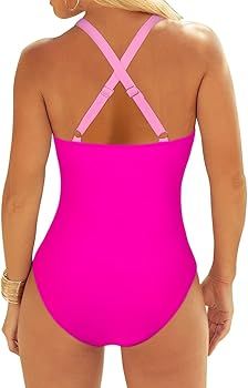 MOOSLOVER Women Sexy Cutout One Piece Swimsuits Push Up Tummy Control Monokini Bathing Suits | Amazon (US)