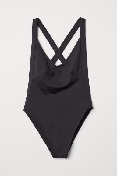 H & M - High Leg Swimsuit - Black | H&M (US + CA)