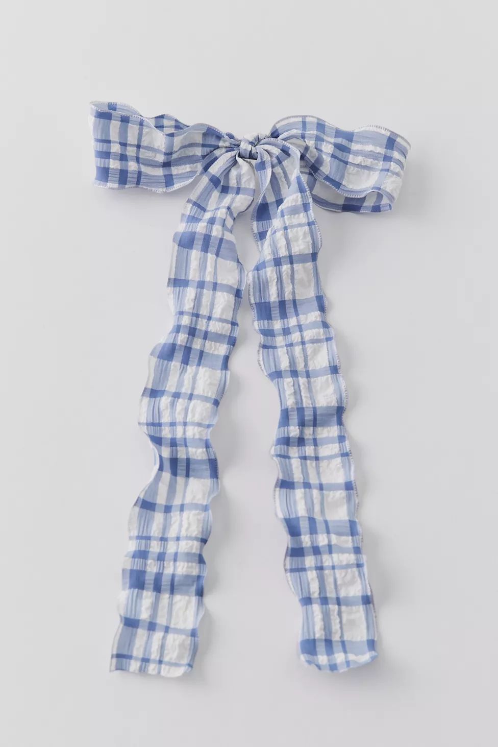 Wavy Gingham Bow Barrette | Urban Outfitters (US and RoW)