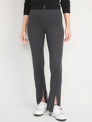 High-Waisted Split-Hem Flare Leggings for Women | Old Navy (US)