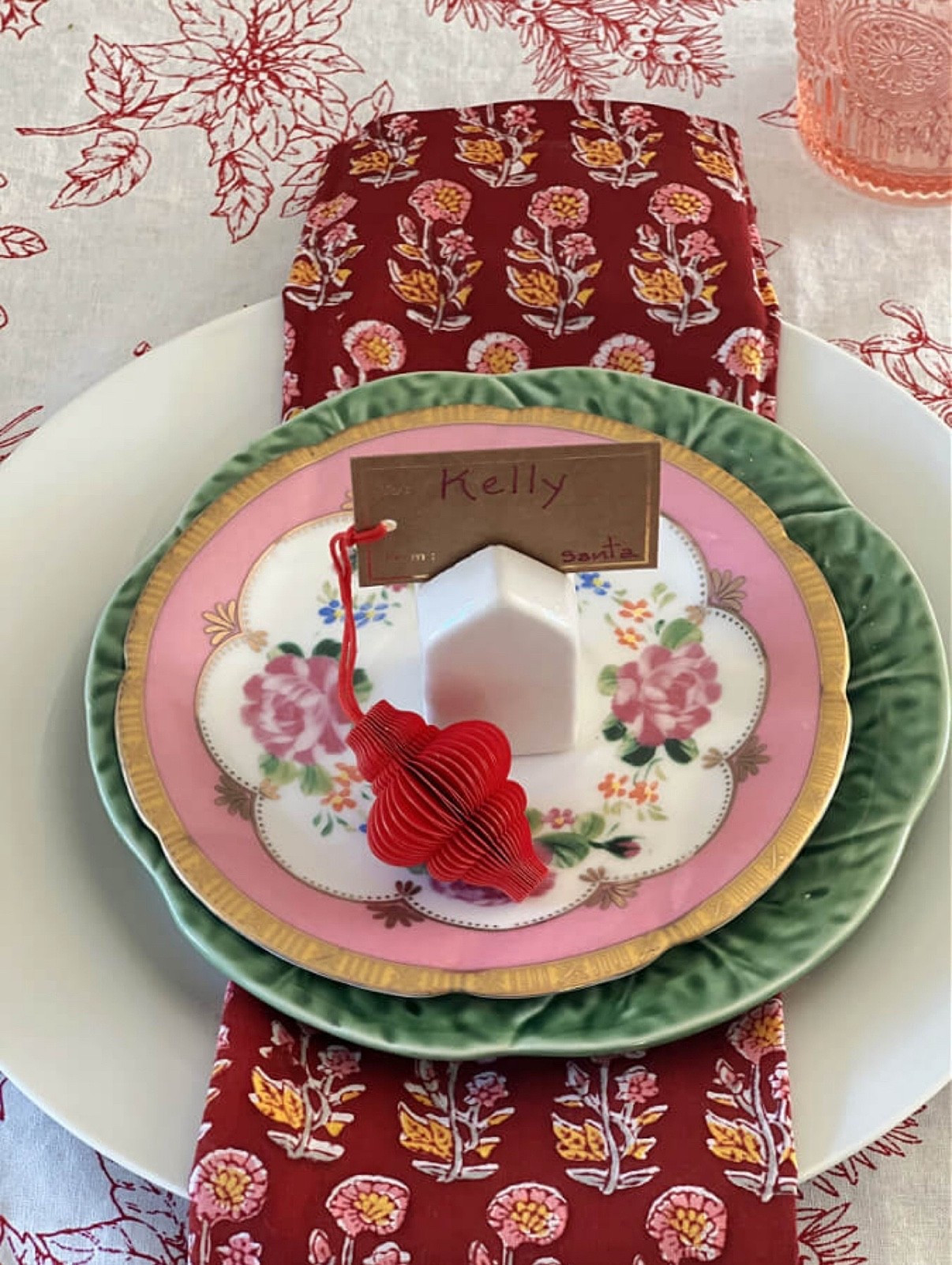 Create a stunning holiday table with a festive mix of pink, red, and green! This vibrant color combination brings warmth and cheer to your Christmas gathering, with a playful yet elegant vibe.

#LTKHoliday #LTKStyleTip #LTKHome