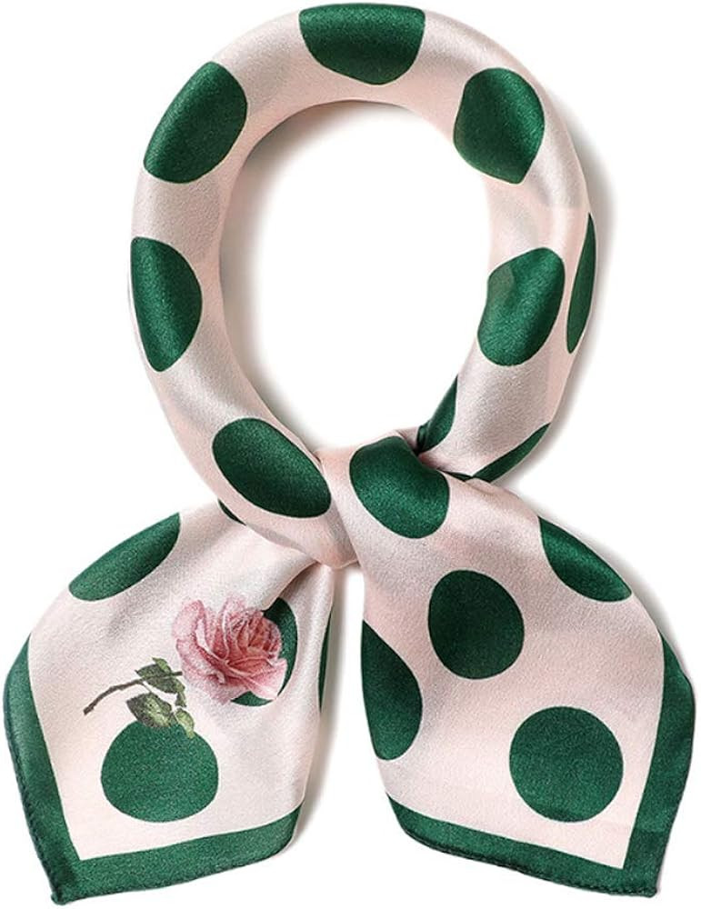 100% Mulberry Silk Scarfs Small Square Scarf 21" x 21" Neck Scarf Breathable Lightweight for Wome... | Amazon (US)